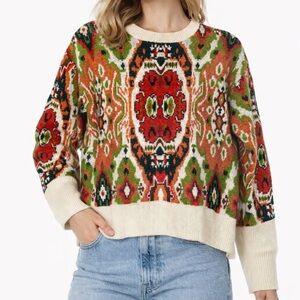 Derhy Boho Ornate Abstract Sweater